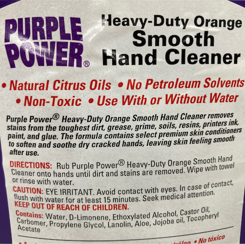 Purple Power Heavy-Duty Orange Smooth Hand Cleaner, 15 oz. (443.5 ml) –  Froedge Machine & Supply Co., Inc.
