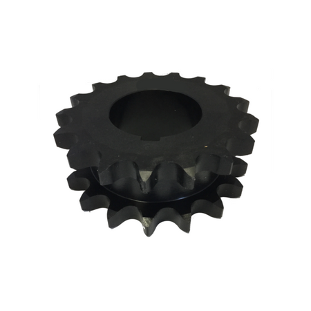 DS80Q17 17-Tooth, 80 Standard Roller Chain Split Taper Double Single Sprocket (1" Pitch) - Froedge Machine & Supply Co., Inc.