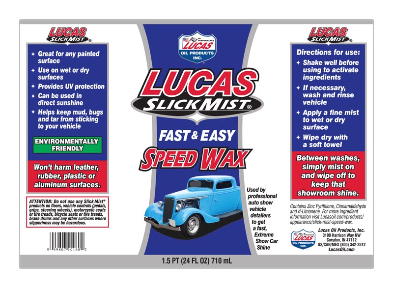 Lucas Oil Slick Mist Speed Wax 24oz.