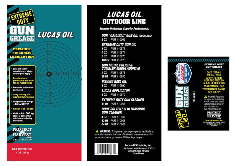 Lucas Extreme Duty Gun Grease 1 oz.