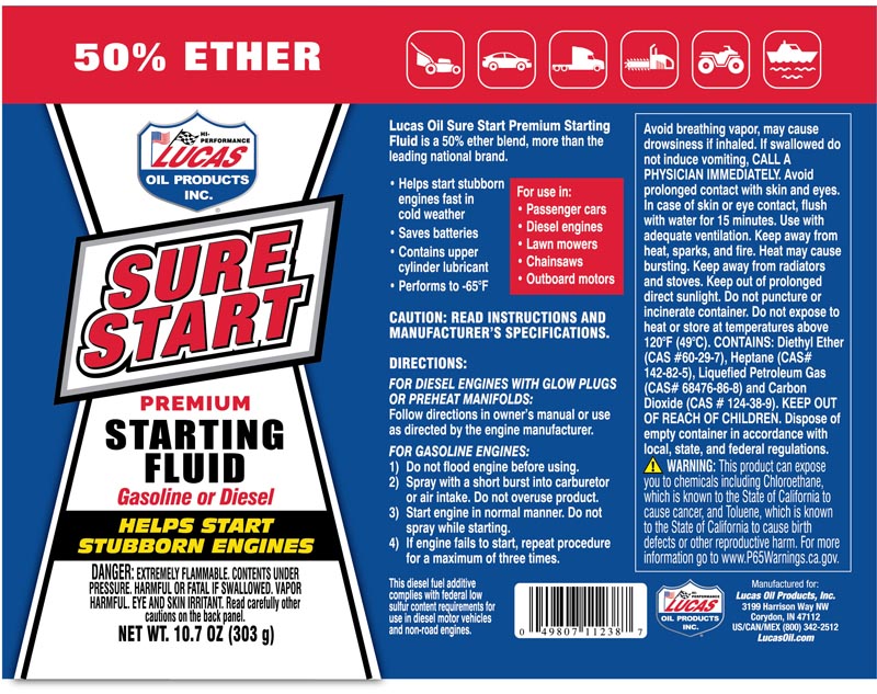 Lucas Sure Start Premium Starting Fluid, 10.7 ounce