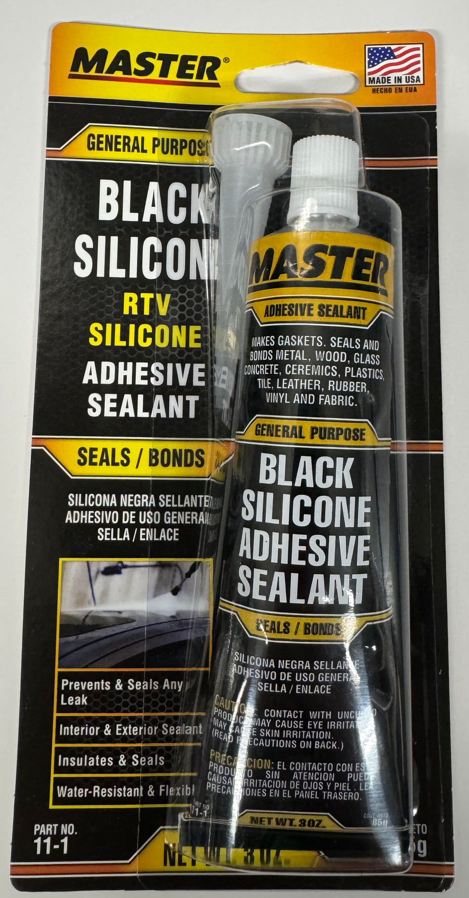 S401 3 OZ. BLACK SILICONE