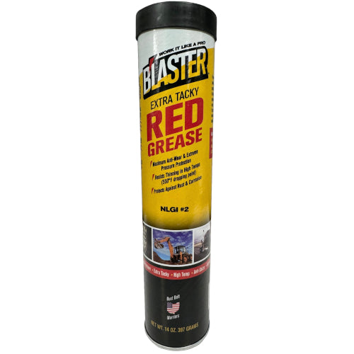 Blaster Multipurpose Extra Tacky Red Grease, Petroleum Base Oil, Net WT. 14 OZ (397 g)