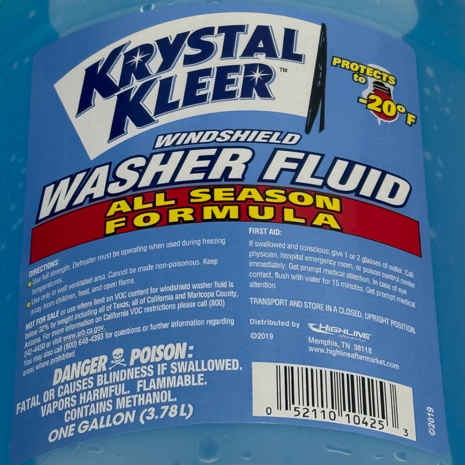 Krystal Kleer 1 Gallon Windshield Washer Fluid