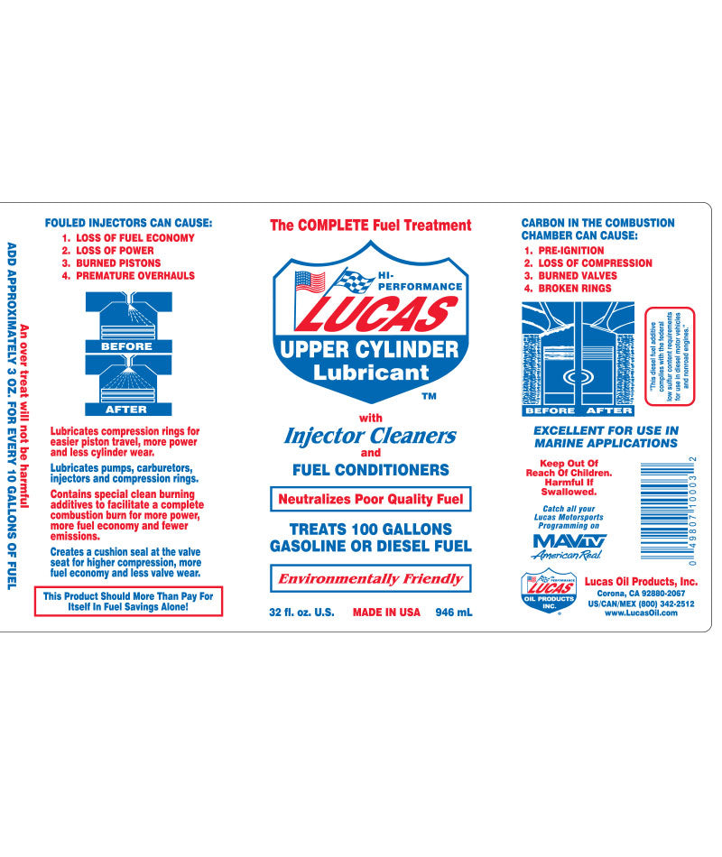 Lucas 10003 Fuel Treatment, 1 Qt.