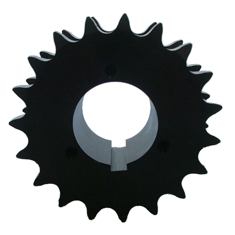 DS60P19 19-Tooth, 60 Standard Roller Chain Split Taper Double Single Sprocket (3/4" Pitch) - Froedge Machine & Supply Co., Inc.