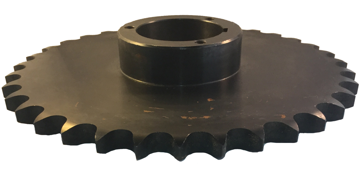 80Q35 35-Tooth, 80 Standard Roller Chain Split Taper Sprocket (1" Pitch) - Froedge Machine & Supply Co., Inc.