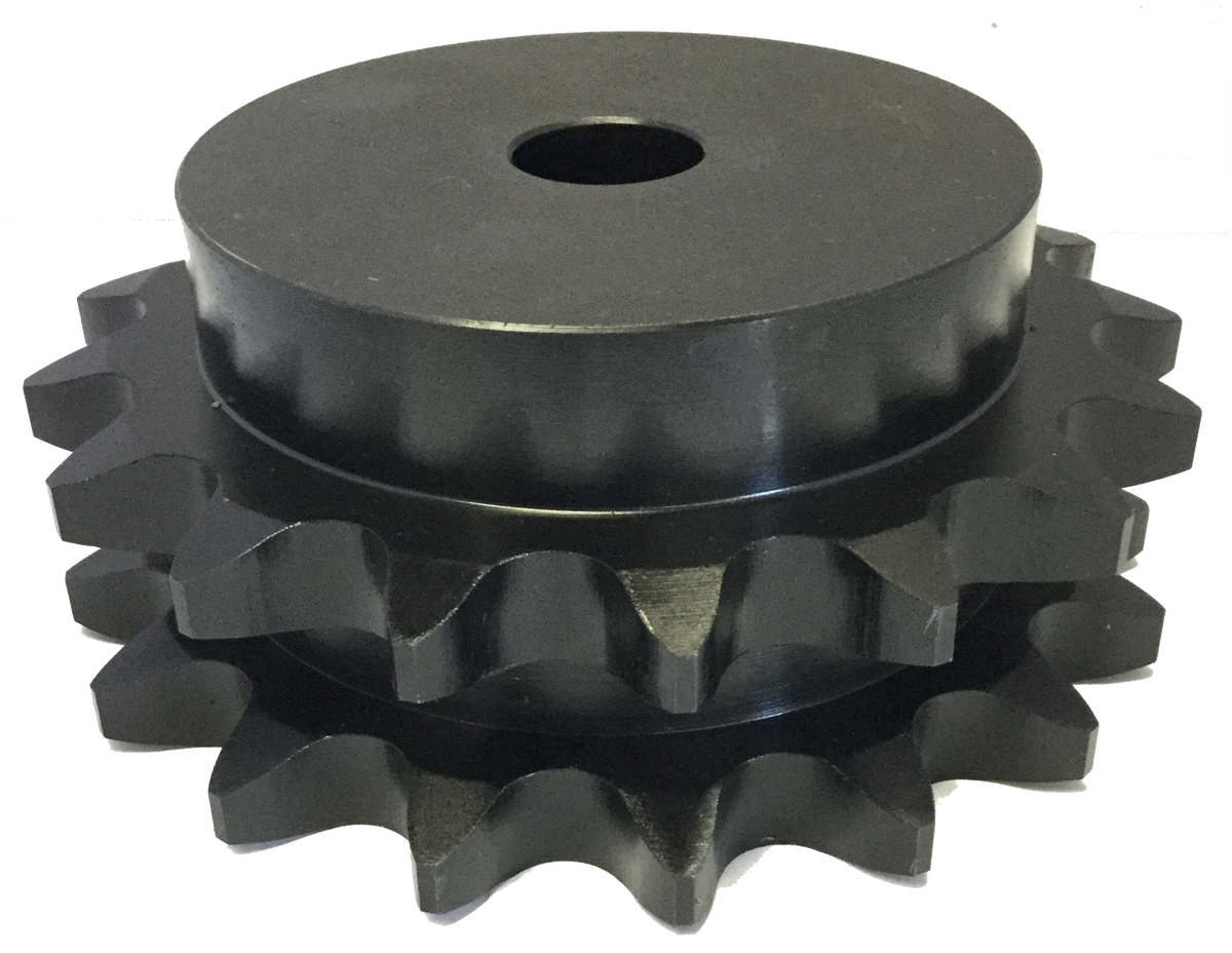 D100B17 17-Tooth, 100 Standard Roller Chain Type B Double Sprocket (1 1/4" Pitch) - Froedge Machine & Supply Co., Inc.