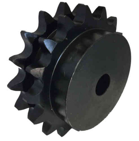 D100B17 17-Tooth, 100 Standard Roller Chain Type B Double Sprocket (1 1/4" Pitch)