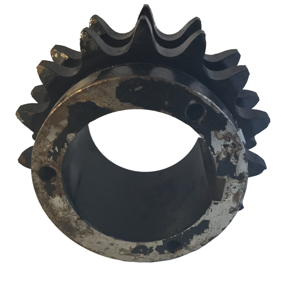 D80Q16 16-Tooth, 80 Standard Roller Chain Split Taper Double Sprocket (1" Pitch) - Froedge Machine & Supply Co., Inc.