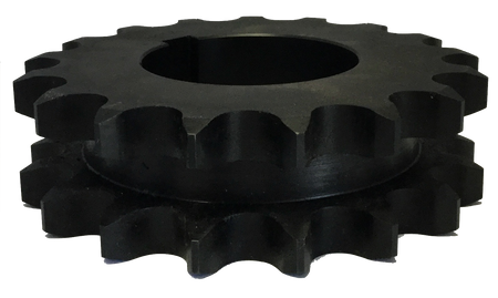 D80Q17 17-Tooth, 80 Standard Roller Chain Split Taper Double Sprocket (1" Pitch) - Froedge Machine & Supply Co., Inc.