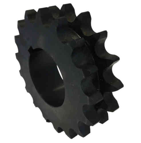 D80Q17 17-Tooth, 80 Standard Roller Chain Split Taper Double Sprocket (1" Pitch)
