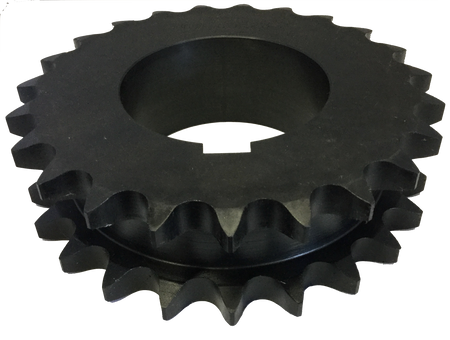 DS80R23 23-Tooth, 80 Standard Roller Chain Split Taper Double Single Sprocket (1" Pitch) - Froedge Machine & Supply Co., Inc.