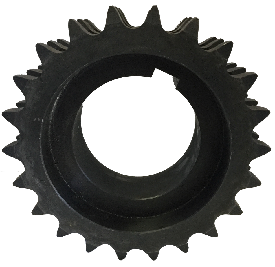 E80R22H 22-Tooth, 80 Standard Roller Chain Split Taper Triple Sprocket (1" Pitch) - Froedge Machine & Supply Co., Inc.