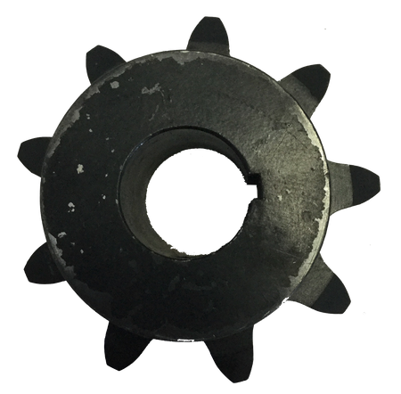 H100B9X158 9-Tooth, 100 Standard Roller Chain Type B Finished Bore Sprocket (1 1/4" Pitch, 1 5/8" Bore) - Froedge Machine & Supply Co., Inc.