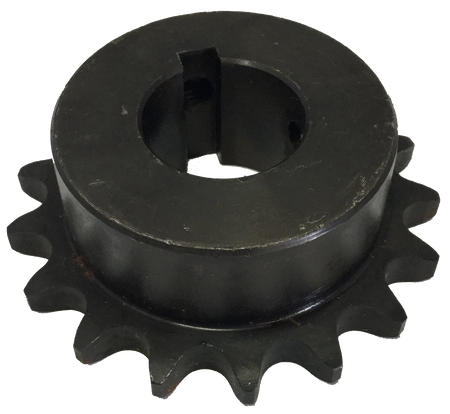 H4017X1 17-Tooth, 40 Standard Roller Chain Finished Bore Sprocket (1/2" Pitch, 1" Bore) - Froedge Machine & Supply Co., Inc.