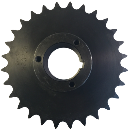 H60P28 28-Tooth, 60 Standard Roller Chain Split Taper Sprocket (3/4" Pitch) - Froedge Machine & Supply Co., Inc.