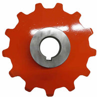 13 Tooth Plate Sprocket. 2.609 inch Pitch x 7/8 Plate with a weld in 2 3/16 inch bore hub